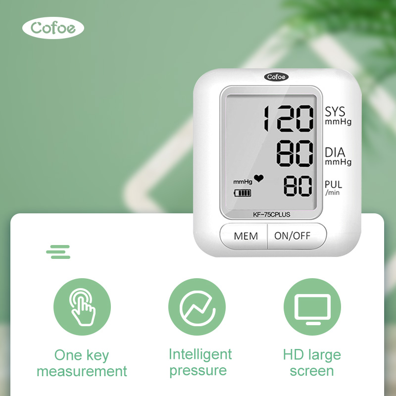 Monitor de pressão arterial de manguito grande KF-75C para braços grandes