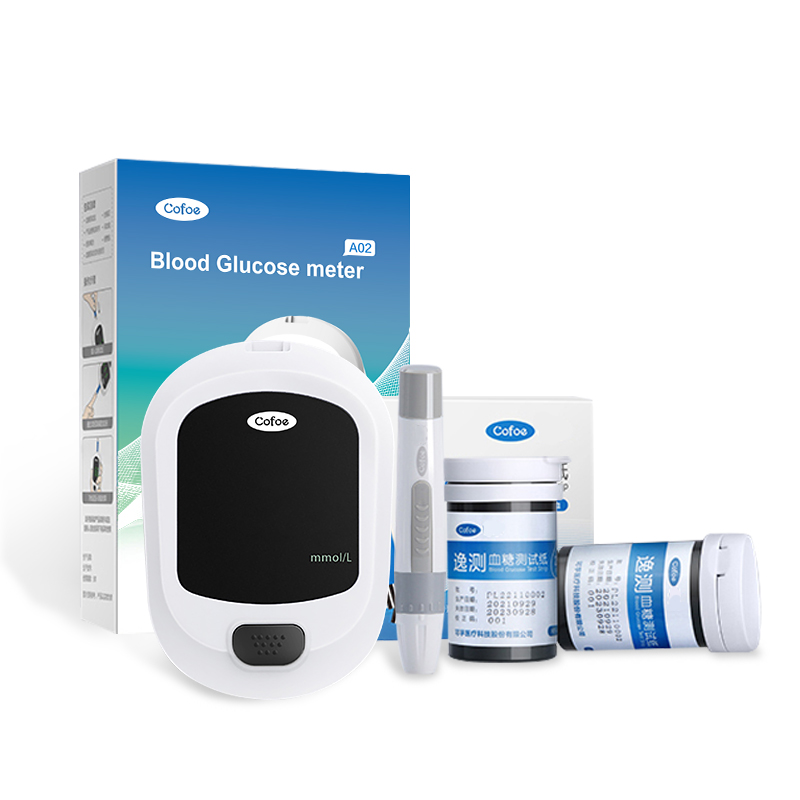 Medidor de glicose no sangue digital KF-A02-C com tiras