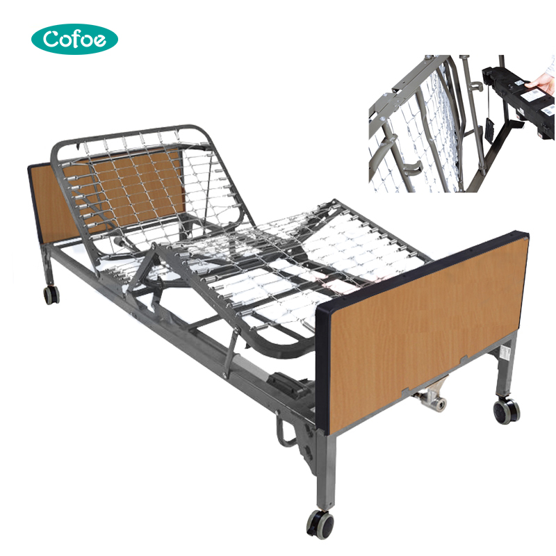 R06 camas hospitalares elétricas completas com trilhos laterais