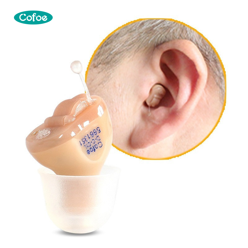Com aparelhos auditivos à prova d'água Bluetooth para perda auditiva grave